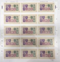 GREAT BRITAIN UNCUT PRESS SHEETS a sheet of The Fiftieth Anniversary of The Country Definitives