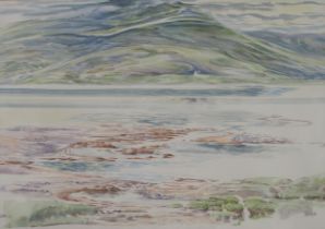 RONNIE LECKIE (SCOTTISH CONTEMPORARY)  LOCH BEG AND BEG MORE, MULL  Watercolour, signed lower right,