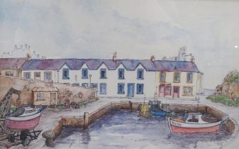 HARBOURS VIEWS  A various lot comprising watercolours by Cameron, Dougall, Smith, McIntosh etc.