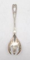 A Georg Jensen silver salad server, with import marks for George Stockwell, London 1929, in a