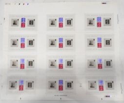 GREAT BRITAIN UNCUT PRESS SHEETS two master sheets of The Machin Definitives Fortieth Anniversary