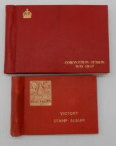 A lot comprising The Victory Stamp Album by Dombey Bros Ltd, The Colonial & Dominion Postage