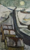 HILDA GOLDWAG (SCOTTISH 1912-2008)   LANDSCAPE   Oil on board, signed lower right, 95 x 60cm