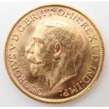 George V (1910-1936) 1 Sovereign 1913 Obverse Bust of King George V facing left legend around