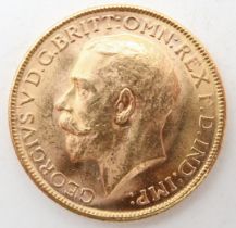 George V (1910-1936) 1 Sovereign 1913 Obverse Bust of King George V facing left legend around