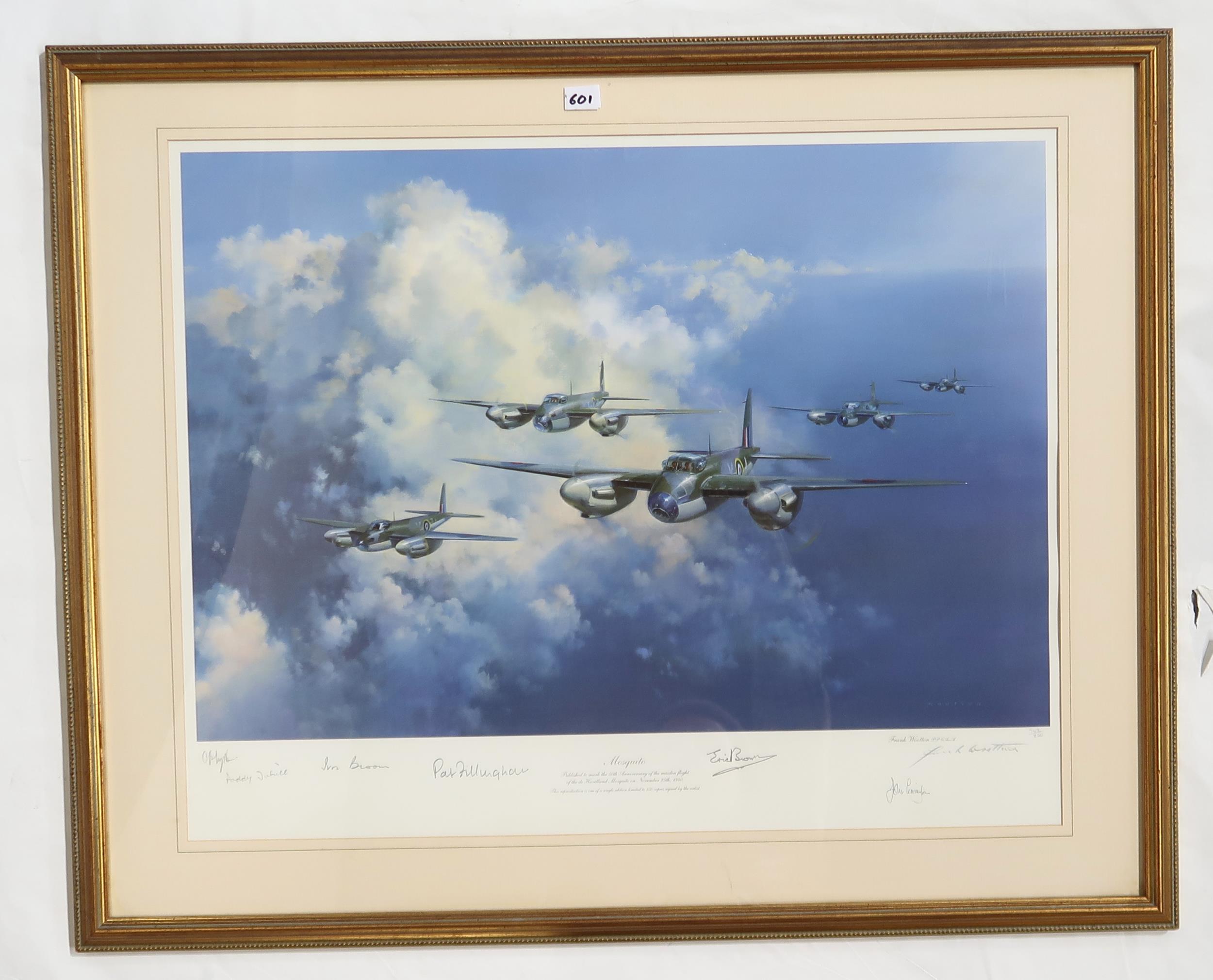 A collection of signed limited edition military aircraft prints, framed, the largest approx. 81cm - Image 2 of 11