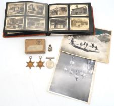 A WW2 War medal, 1939-1945 Star and France and Germany Star, contained in a packet addressed to "
