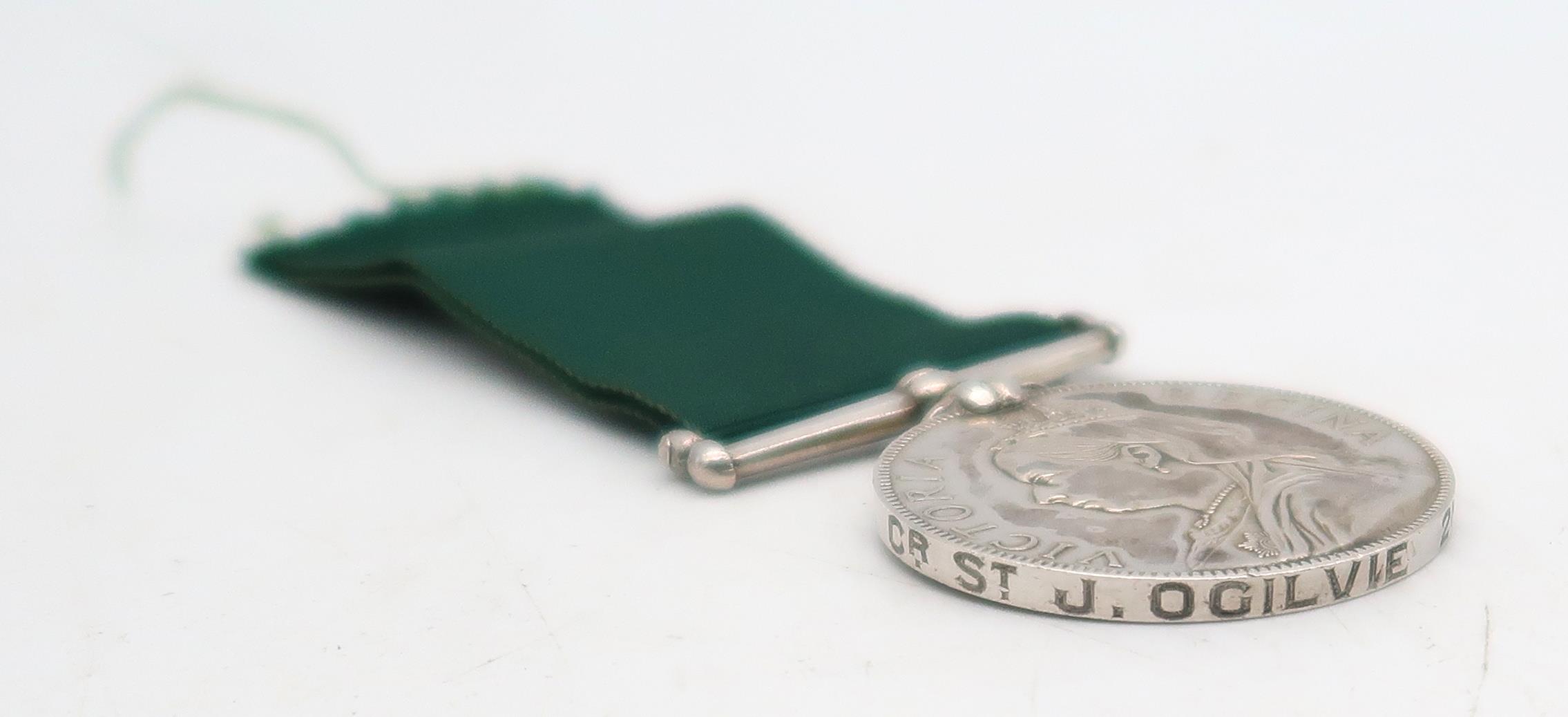 A Victorian Volunteer Long Service Medal awarded to Cr. St. J. Ogilvie, 2nd Volunteer Battalion, - Image 2 of 3