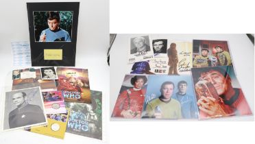 AUTOGRAPHS A collection of sci-fi autographs, to include Star Trek - DeForest Kelley, with