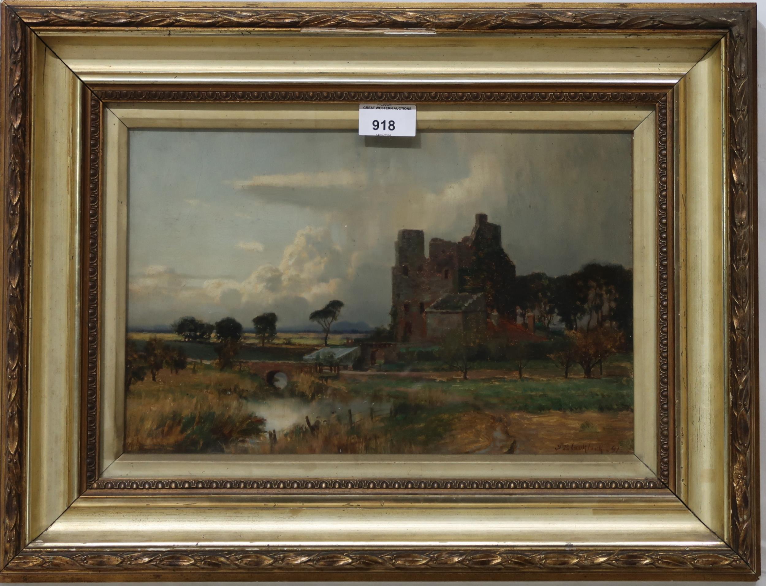THOMAS BROMLEY BLACKLOCK (SCOTTISH 1863-1903)  THE RED HOUSE, LONGNIDDRY  Oil on board, signed lower - Image 2 of 3