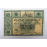 The North of Scotland & Town & Country Bank £5 note A 0804/0175 Aberdeen 1st March 1932 with