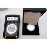 STAR TREK a silver proof coin presented in a Star Trek Communicator certificate number 3428 together