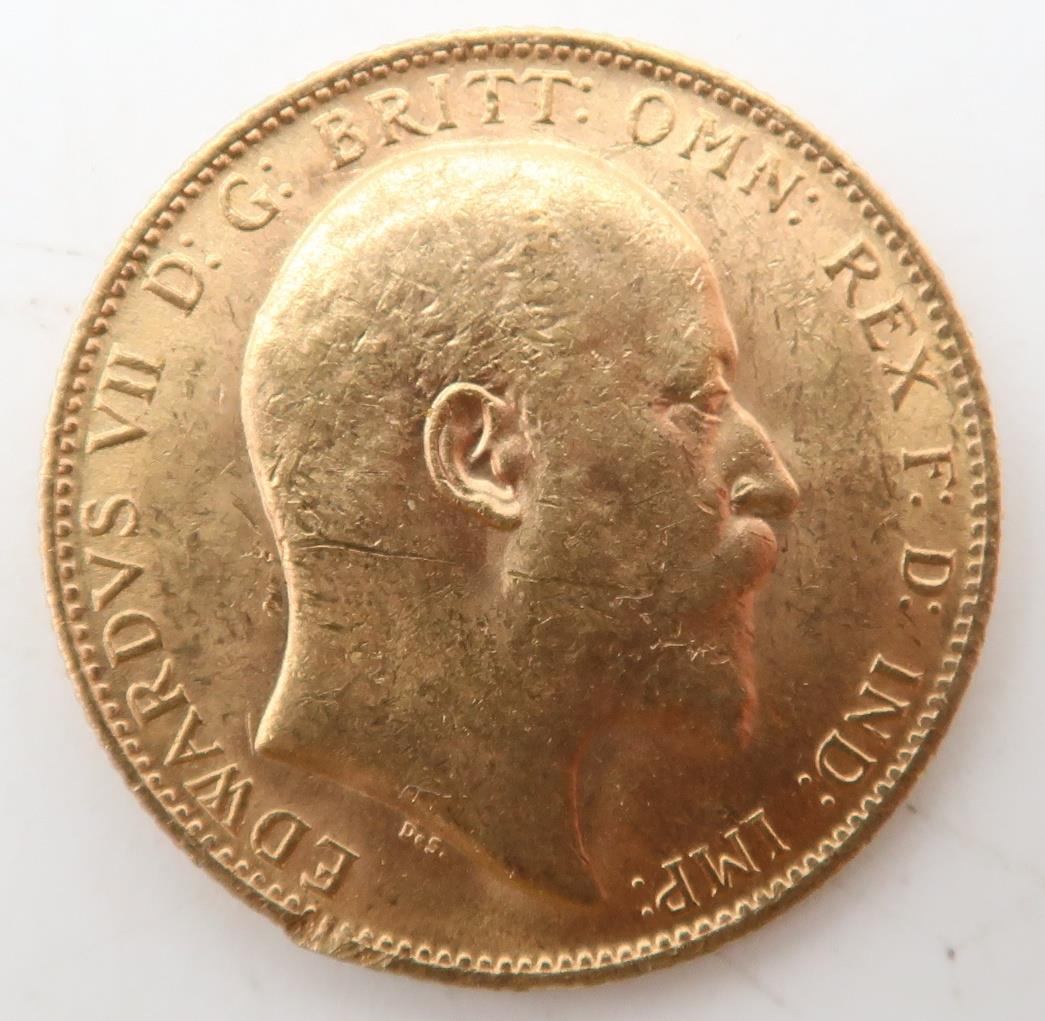 EDWARD VII (1901-1910) 1 Sovereign 1910 Obverse portrait of King Edward VII facing right legend