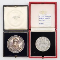 A cased silver Glasgow Athenaeum School of Music 1901-02 Burns Song Competition medal, won by Jean