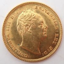 William IV (1830-1837) ½ Sovereign 1835 Obverse Uncrowned portrait of King William IV right,