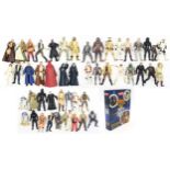 Star Wars: a collection of 1990s/2000s-era small scale action figures and a Tazo Collector's Force
