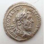 Macrinus (Marcus Opellius Macrinus) (217-218)  1/2 Denarius SEAR 1957 Obverse bust of Macrinus,