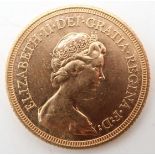 Elizabeth II (1952-2022) 1 Sovereign 1974 Obverse second crowned portrait of HM Queen Elizabeth II