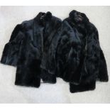 Two black fur jackets Condition Report:Available upon request