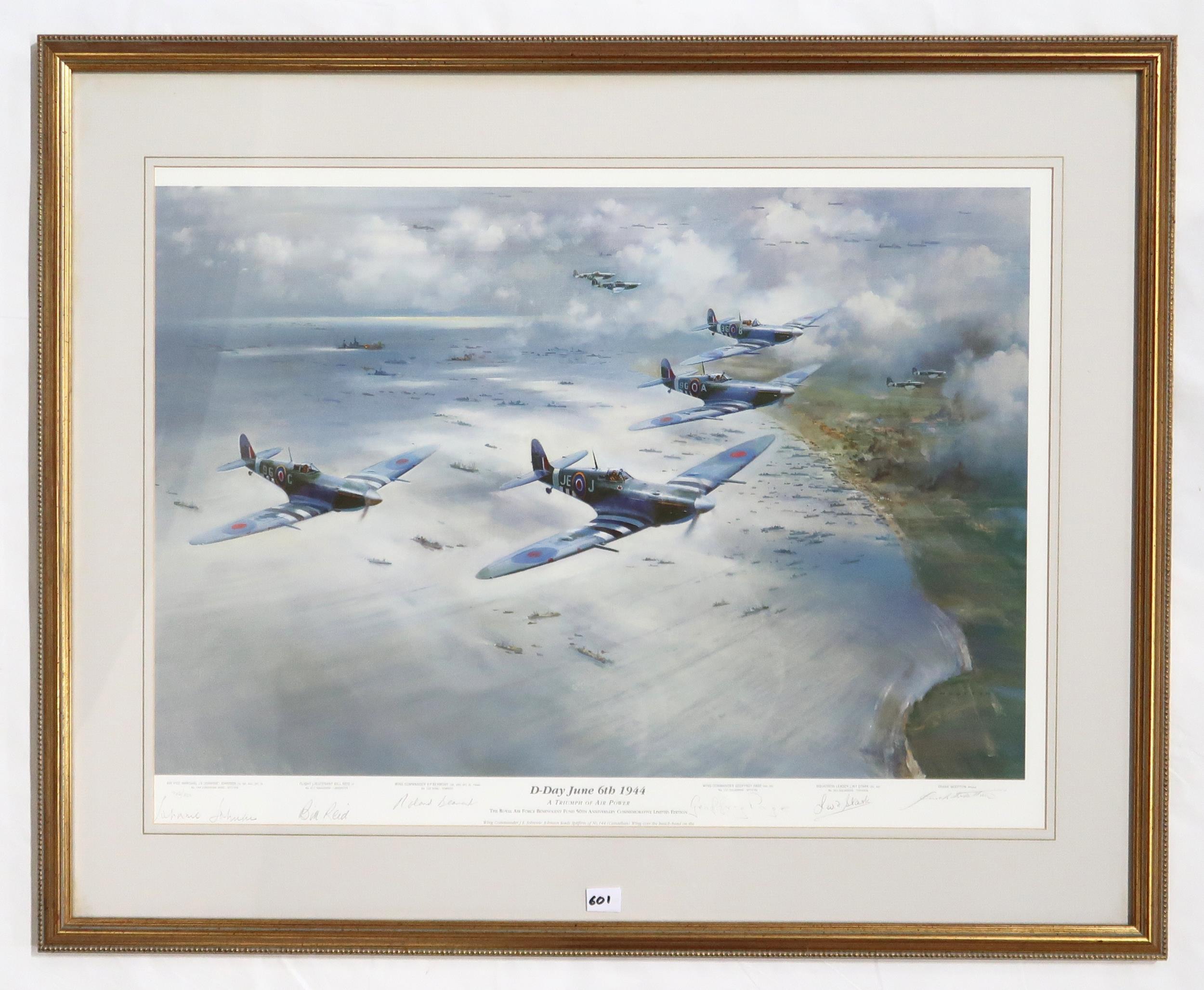 A collection of signed limited edition military aircraft prints, framed, the largest approx. 81cm - Image 9 of 11
