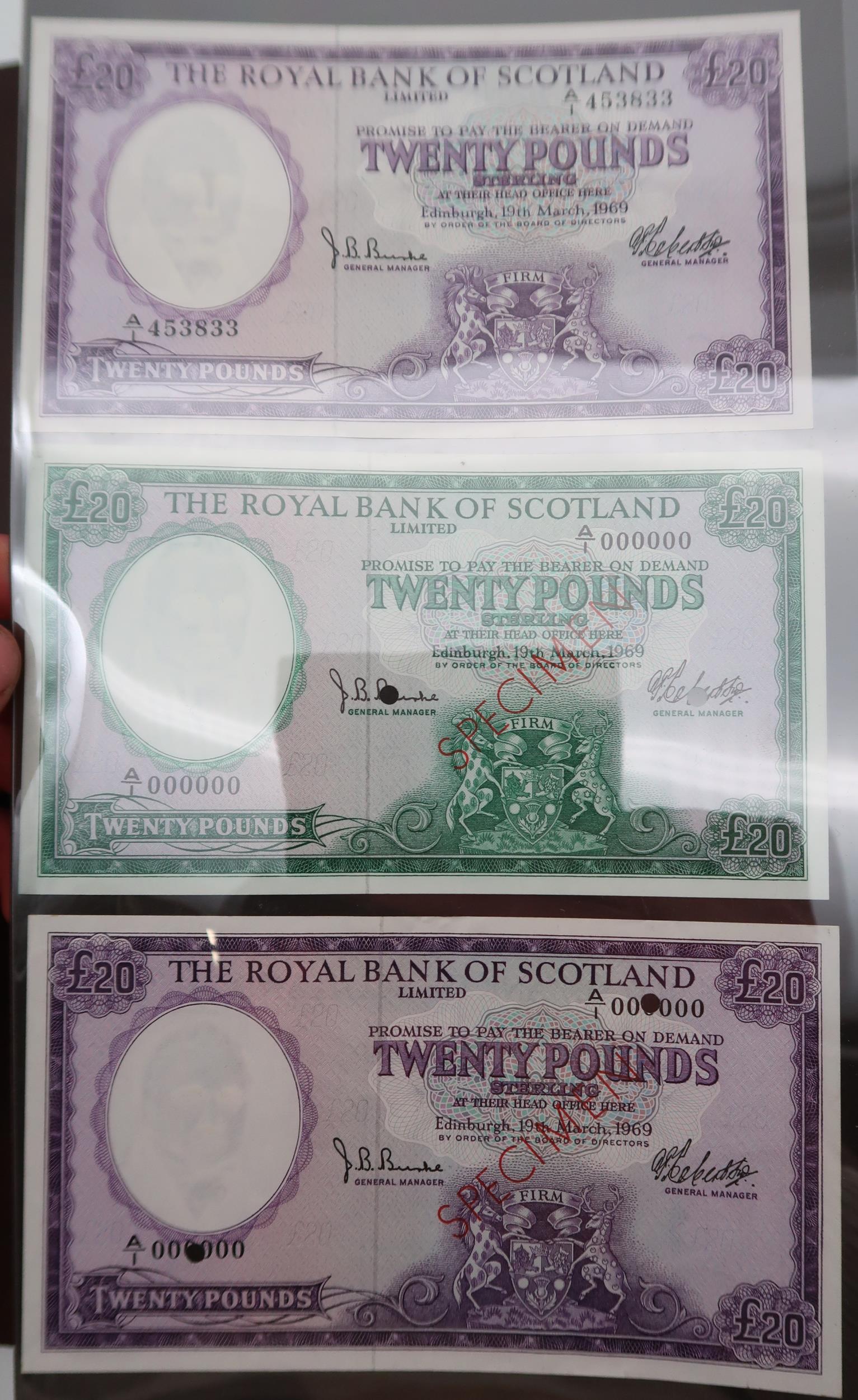 The Royal Bank of Scotland  a collection of banknotes to include specimen examples all denominations - Image 17 of 17