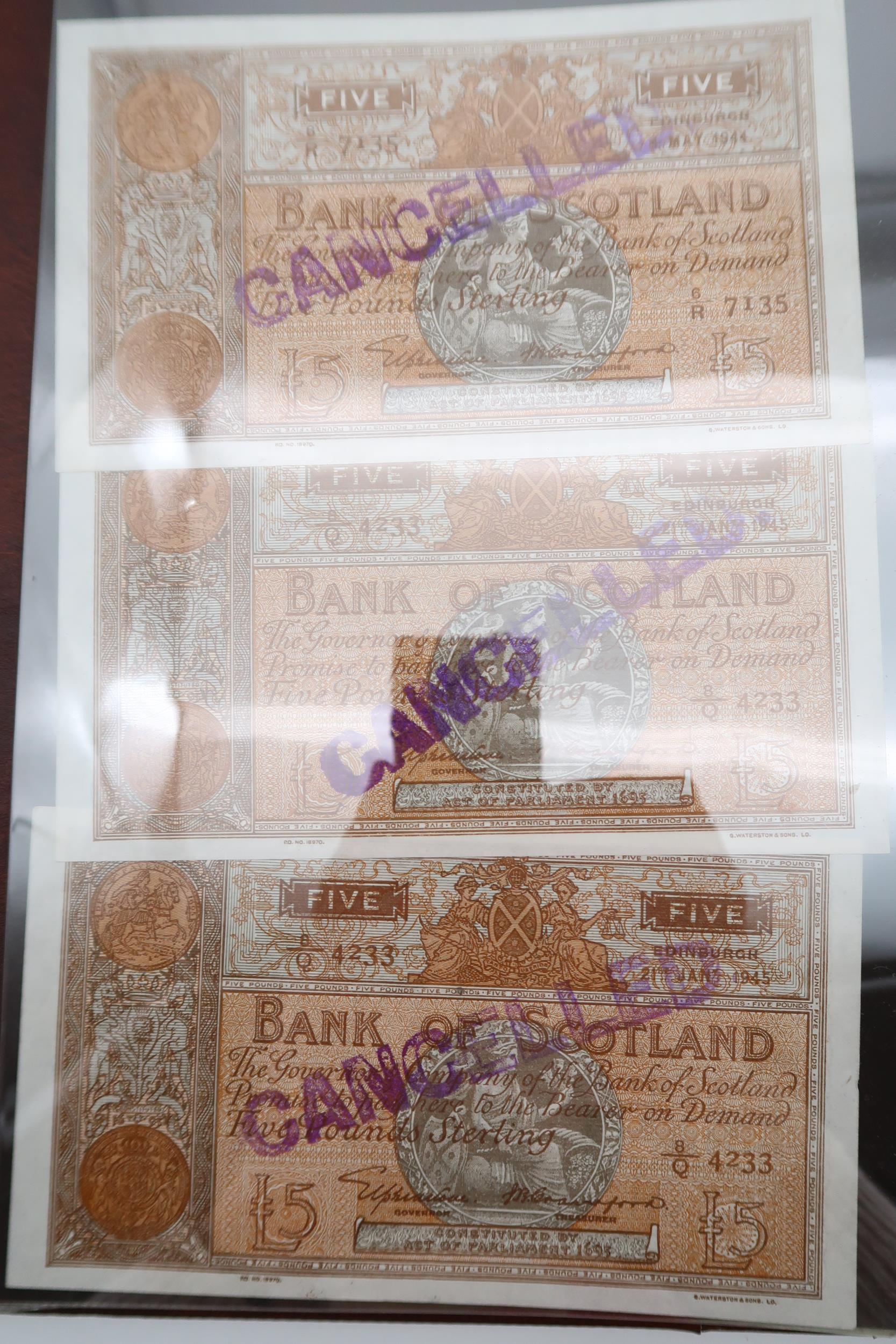 Bank of Scotland a collection in a binder of banknotes with £100, £50, £20, £10, £5, £1 to include - Image 13 of 14