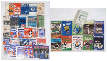 A small collection of 1970s-era Rangers F.C. match programmes, with a selection of further