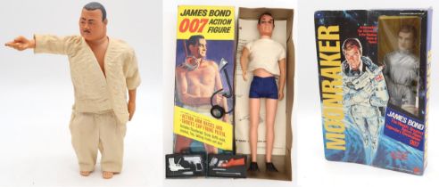 A boxed Gilbert James Bond 007 Sean Connery in diver's outfit 12" action figure, a boxed Mego