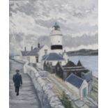 JAMES WALLACE (SCOTTISH CONTEMPORARY)  CLOCH LIGHTHOUSE GOUROCK, 2021  Acrylic on canvas