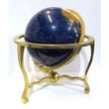 A large hardstone globe of the world Condition Report:Available upon request