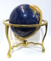 A large hardstone globe of the world Condition Report:Available upon request