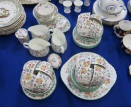 A Minton Haddon Hall tea set comprising cups, saucers, milk jugs, sugar bowls etc Condition Report: