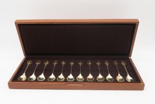 A John Pinches cased silver set; The Royal Society for The Protection of Birds Spoon Collection,
