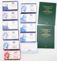 United States  The 1999-2008 Fifty State Quarters sets in two folders together with various