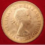 ELIZABETH II (1952-2022) 1 Sovereign 1958 Obverse 1st portrait of Queen Elizabeth II laureate