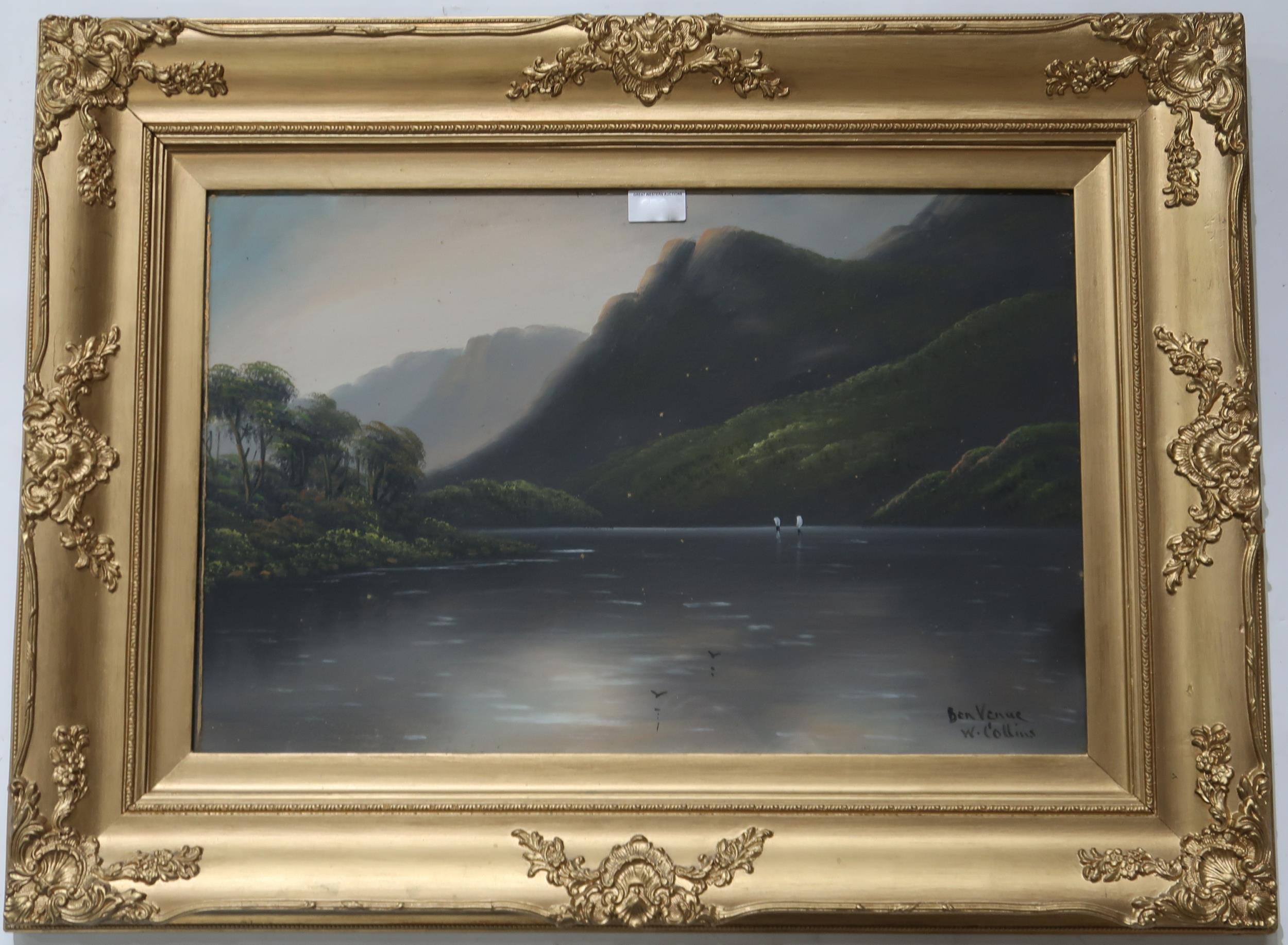 W.COLLINS (SCOTTISH SCHOOL)  Loch Ness and Ben Venue, signed, oil on board, 38 x 58cm  Together with - Image 2 of 5