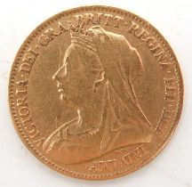 VICTORIA ½ Sovereign 1894 Obverse crowned bust of Queen Victoria facing left, veiled and draped,