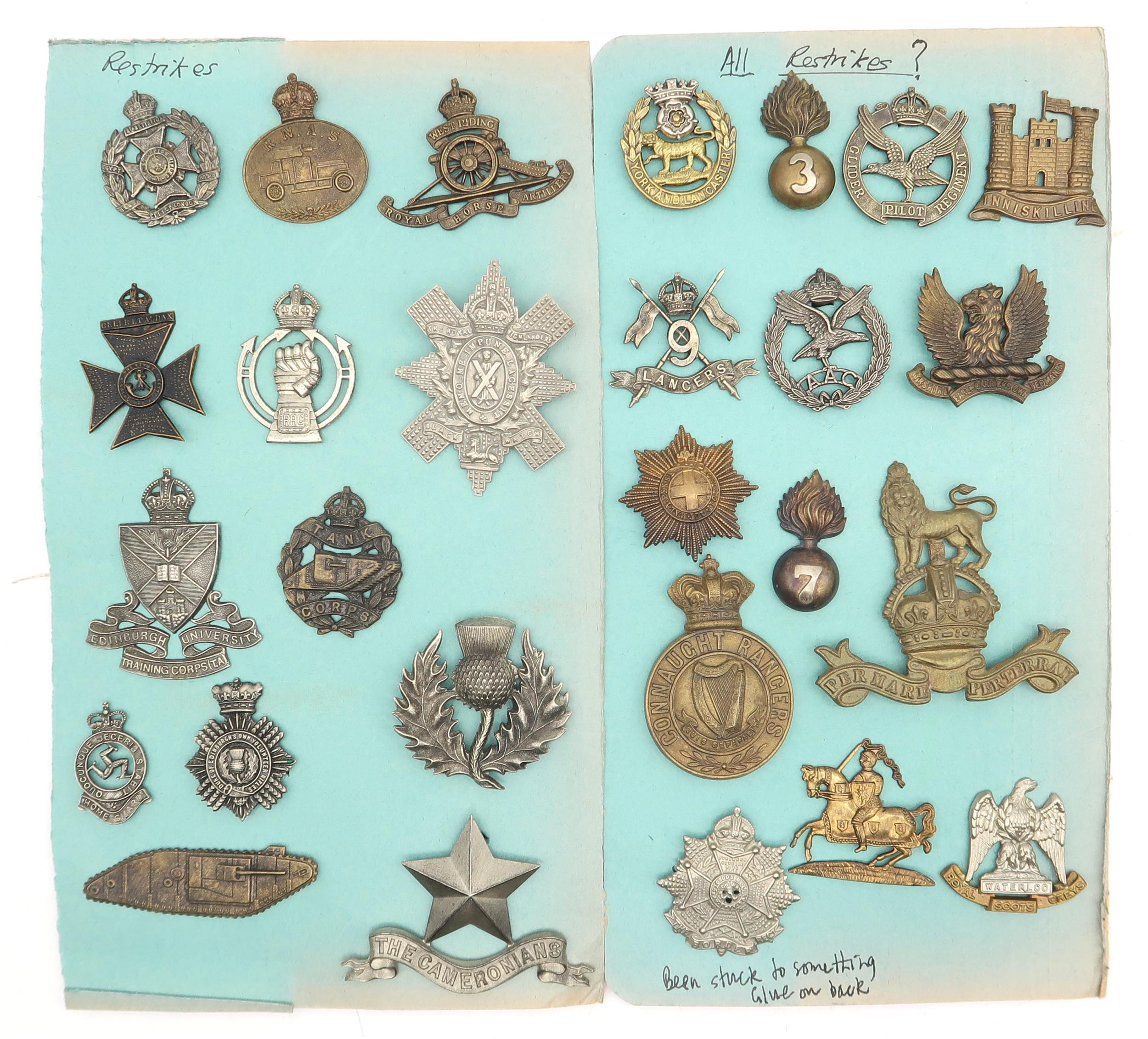 An album of mixed military cap badges, to include the RAF/RFC, Intelligence Corps, East Lancashire - Image 3 of 3