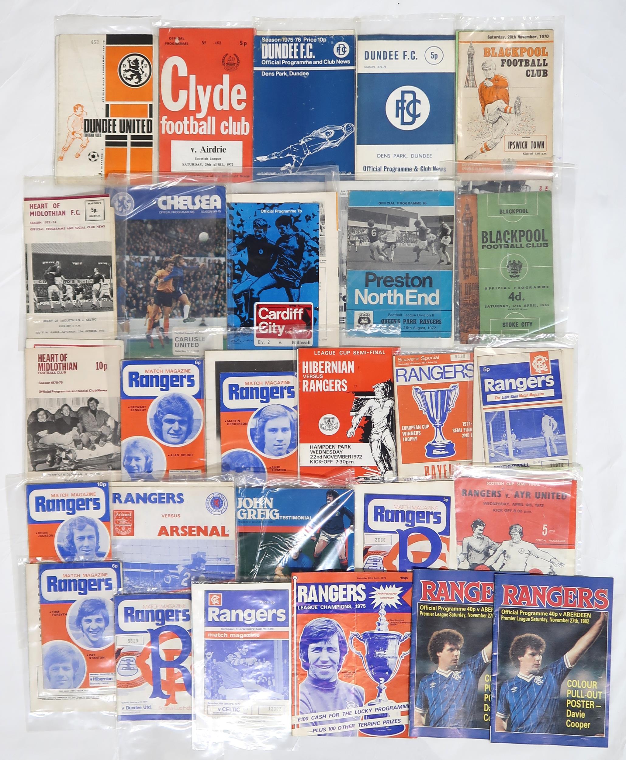 A small collection of 1970s-era Rangers F.C. match programmes, with a selection of further - Image 2 of 3
