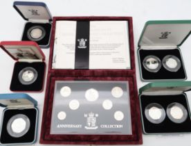 ROYAL MINT United Kingdom 1996 silver proof anniversary coin collection, cased with certificate