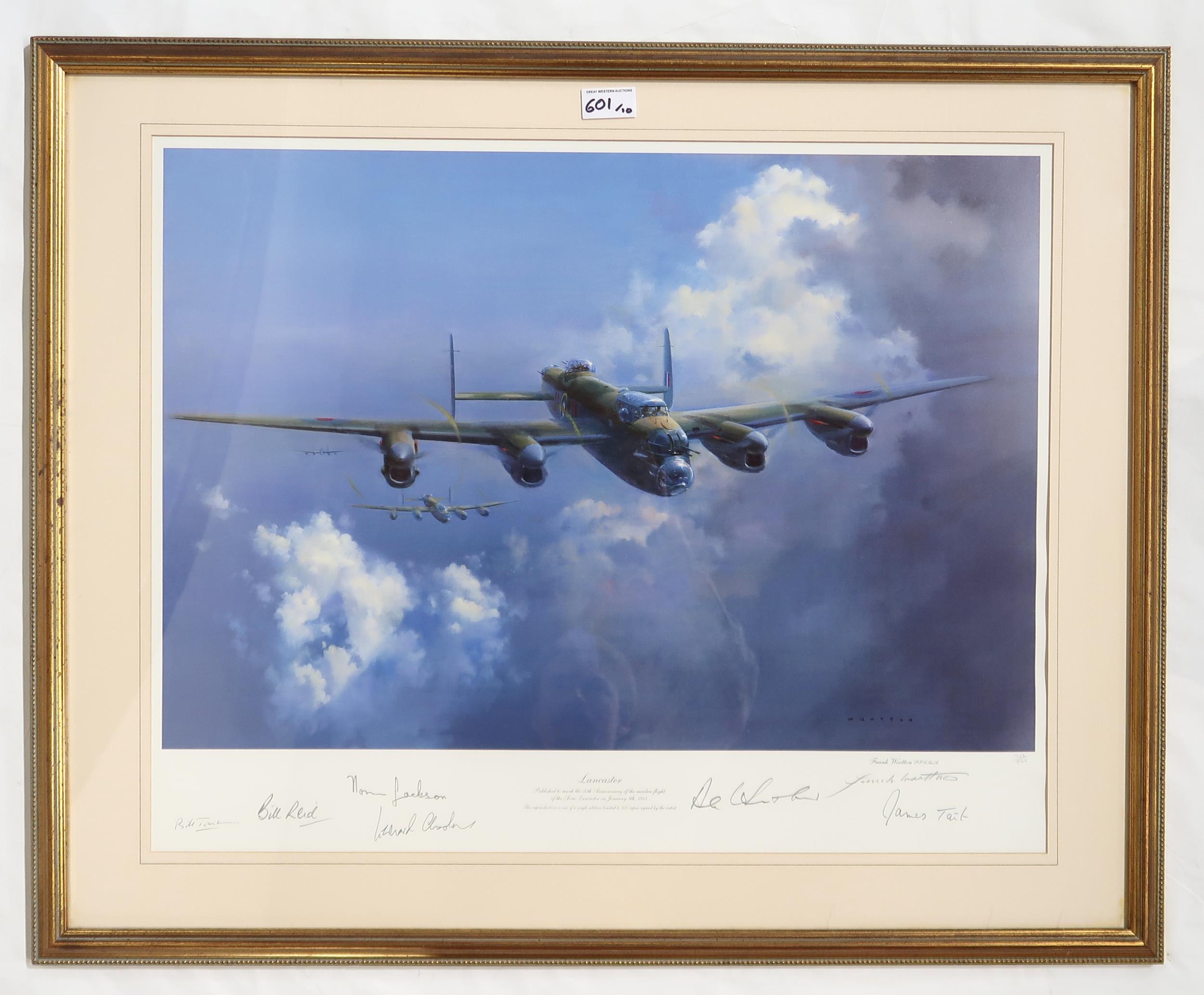 A collection of signed limited edition military aircraft prints, framed, the largest approx. 81cm - Image 10 of 11