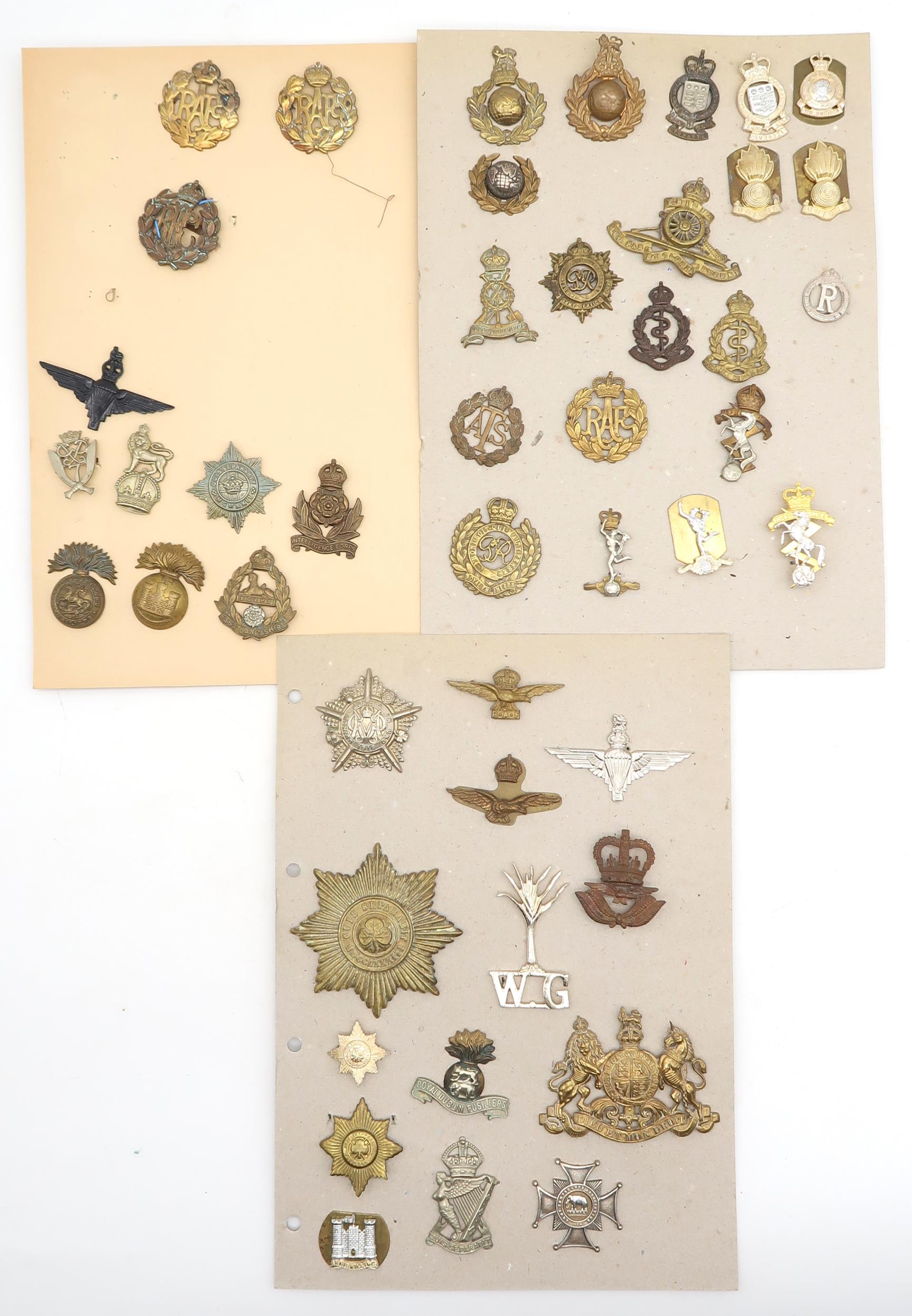 An album of mixed military cap badges, to include the RAF/RFC, Intelligence Corps, East Lancashire - Image 2 of 3