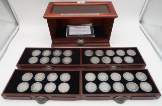 DANBURY MINT the last four decades of the florin' coin set, a collection of thirty five florins in a