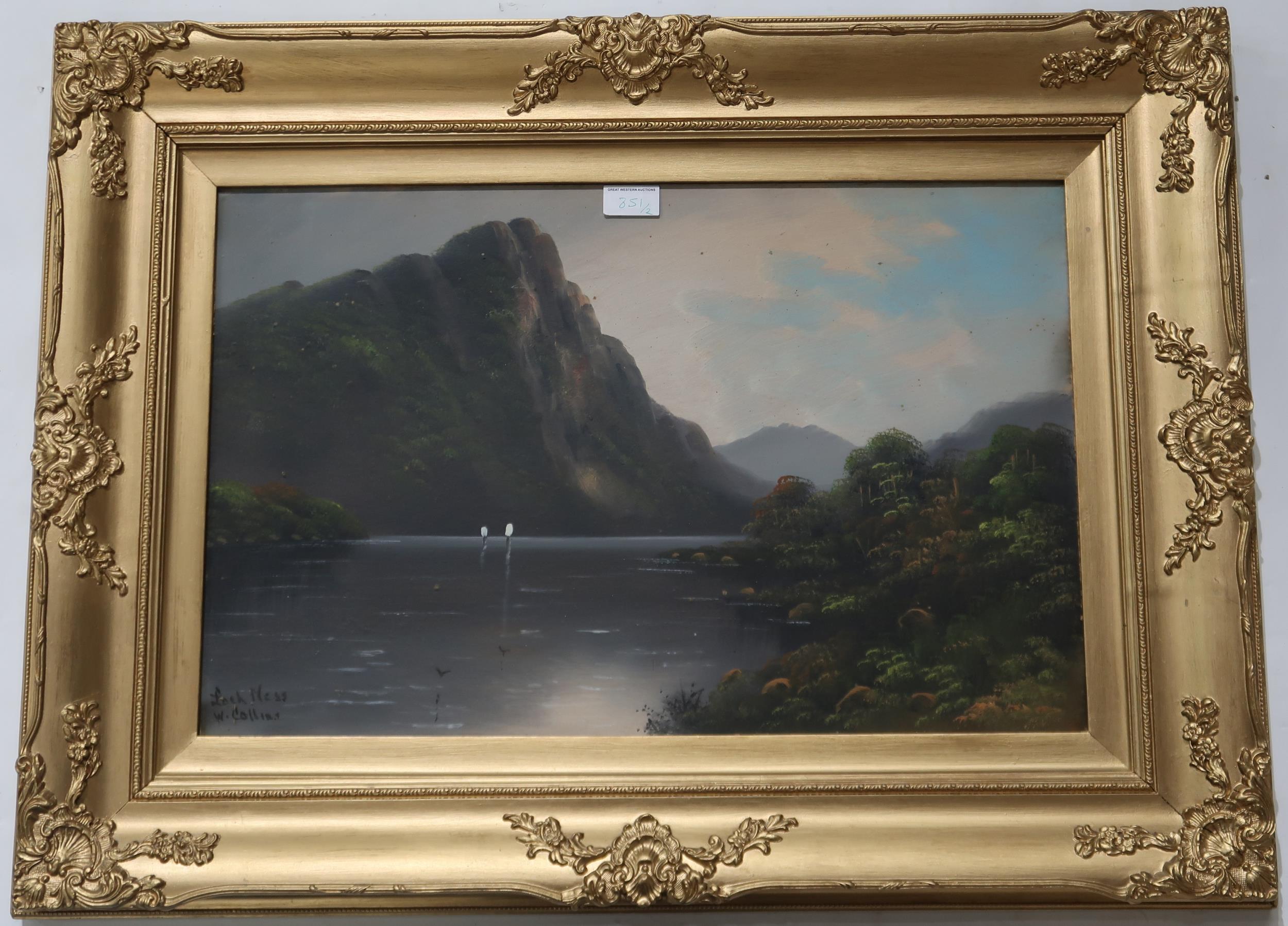 W.COLLINS (SCOTTISH SCHOOL)  Loch Ness and Ben Venue, signed, oil on board, 38 x 58cm  Together with - Image 5 of 5