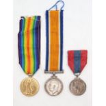 A WW1 British War Medal/Victory Medal pair awarded to 45870 Pte. J. Baird, together with a