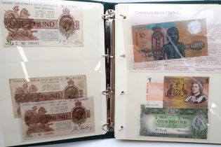 A collection of Great Britain with George V One Pound and Elizabeth II together with an unusual