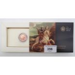 ELIZABETH II Sovereign 2009  Obverse fourth crowned portrait of HM Queen Elizabeth II right, wearing