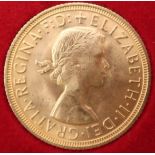 ELIZABETH II (1952-2022) 1 Sovereign 1958 Obverse 1st portrait of Queen Elizabeth II laureate