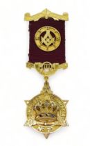 A 9ct gold masonic medal, inscribed to Comp. J. White, in appreciation of his services as MEPZ