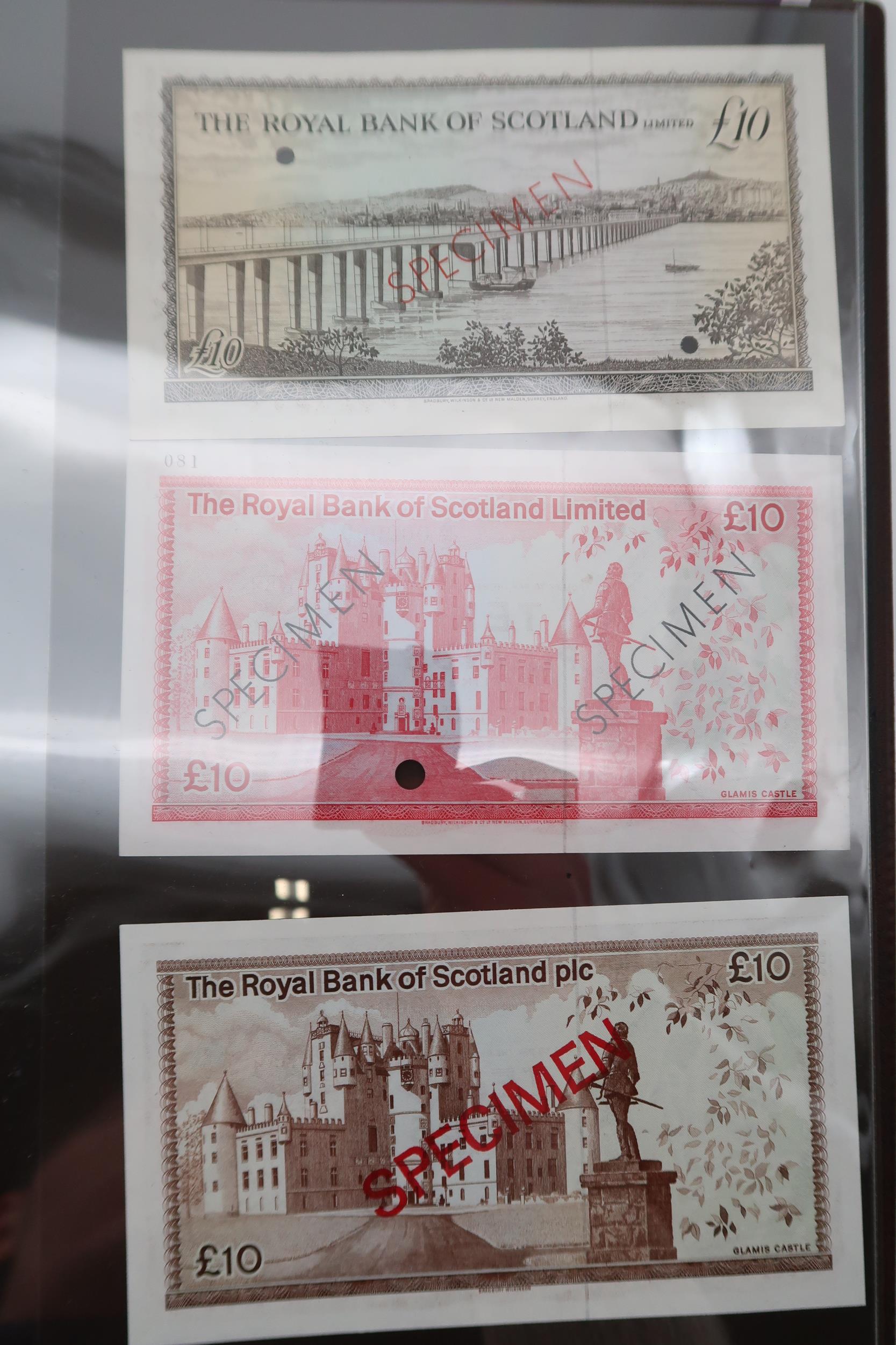 The Royal Bank of Scotland  a collection of banknotes to include specimen examples all denominations - Image 10 of 17